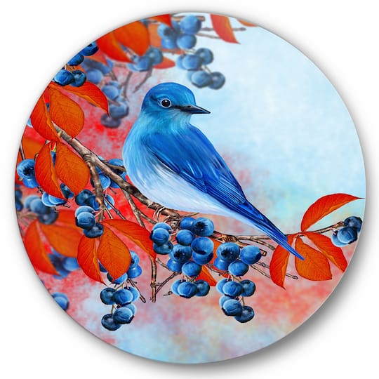 Designart - Bright Bird Bullfinch Sitting On A Branch III